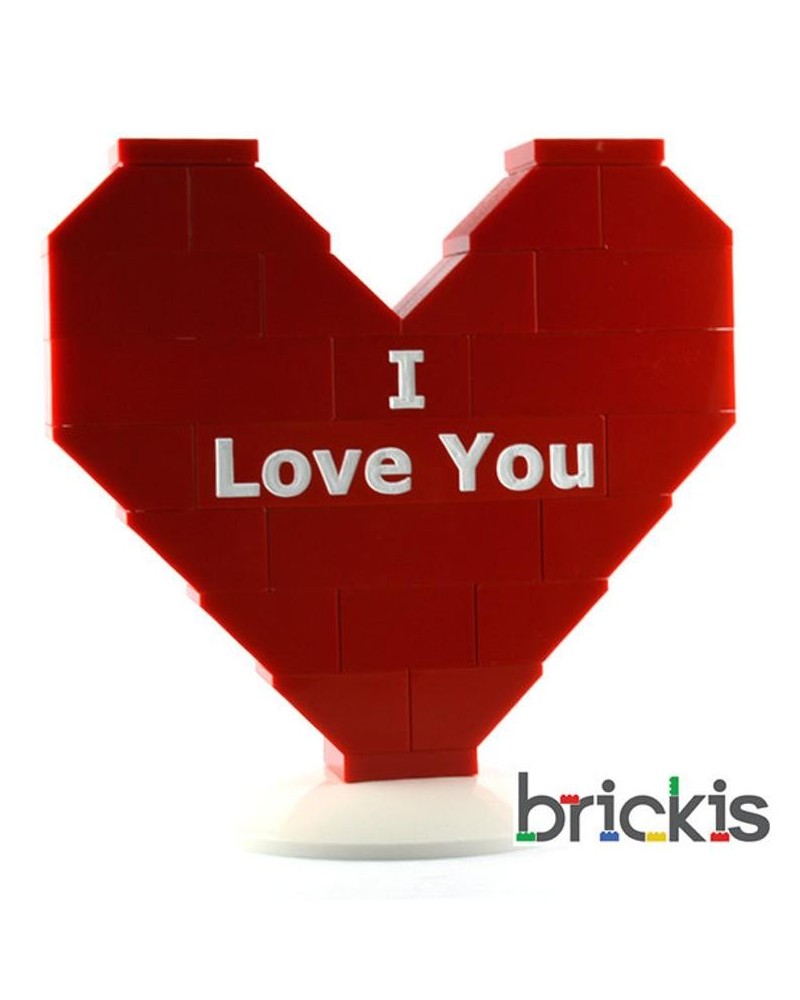 Corazón LEGO® Te amo o I Love You para San Valentín