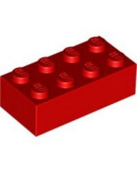 LEGO Stein 2x4 Rot 3001