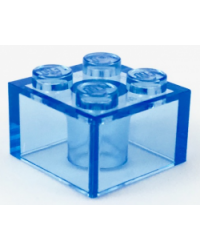 LEGO® steen 2x2 transparant blauw