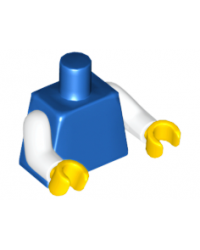 LEGO® minifiguren torso blauw witte armen