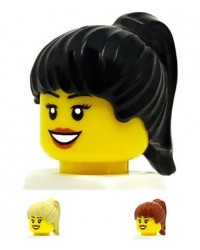 Lego 62696 Minifiguren Haar weiblich Pferdeschwanz Lange W Bangs-Wählen Sie Farbe-Haar nur 
