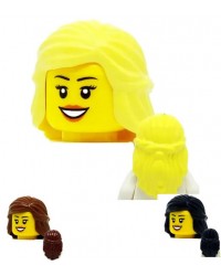 LEGO® minifiguren haar Vrouw Halflang Blond 59363