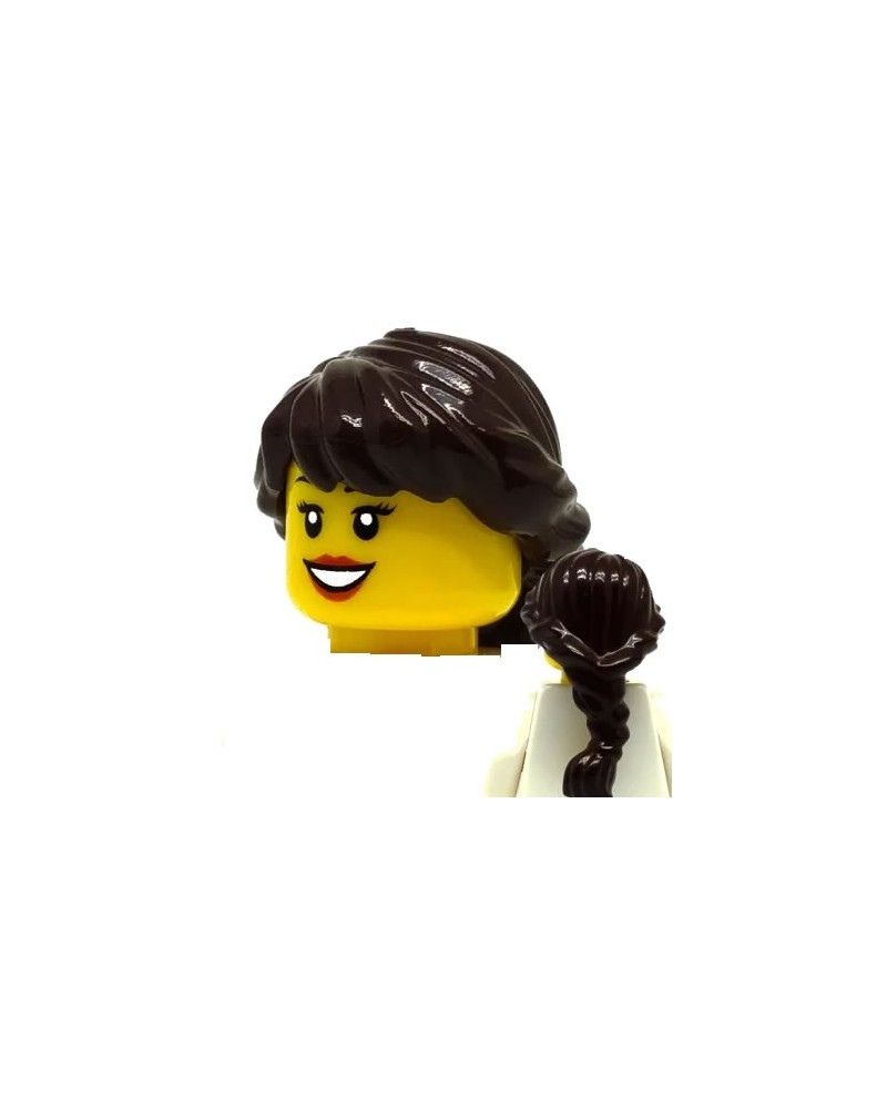Chica Nuevo Lego Minifig largo cabello negro-Pirata Hembra Ondulado Minifigura engranaje principal 
