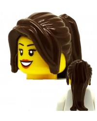 Lego 62711-1x Perruque Cheveux Minifig Hair Black Neuf Noir 