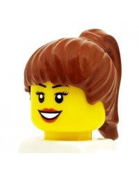 LEGO® minifigures hair reddish brown