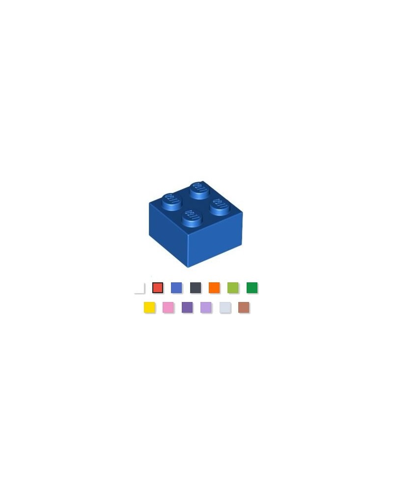 1251 # Lego Stein abgerundet 2x2x0,6 Dunkelgelb 4 Stück 