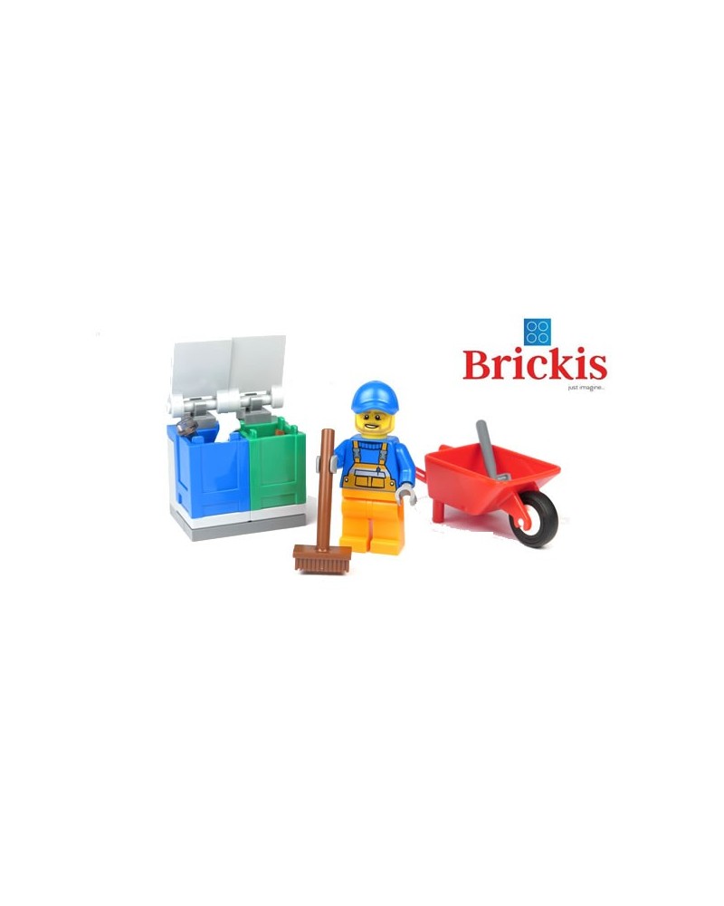 Minifigura LEGO® 45022 basurero - jardinero