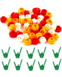 LEGO® 30 fleurs + 10 tiges