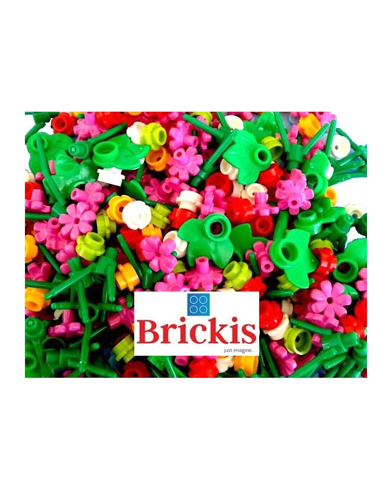 100x LEGO® Surtido de flores, tallos y hojas