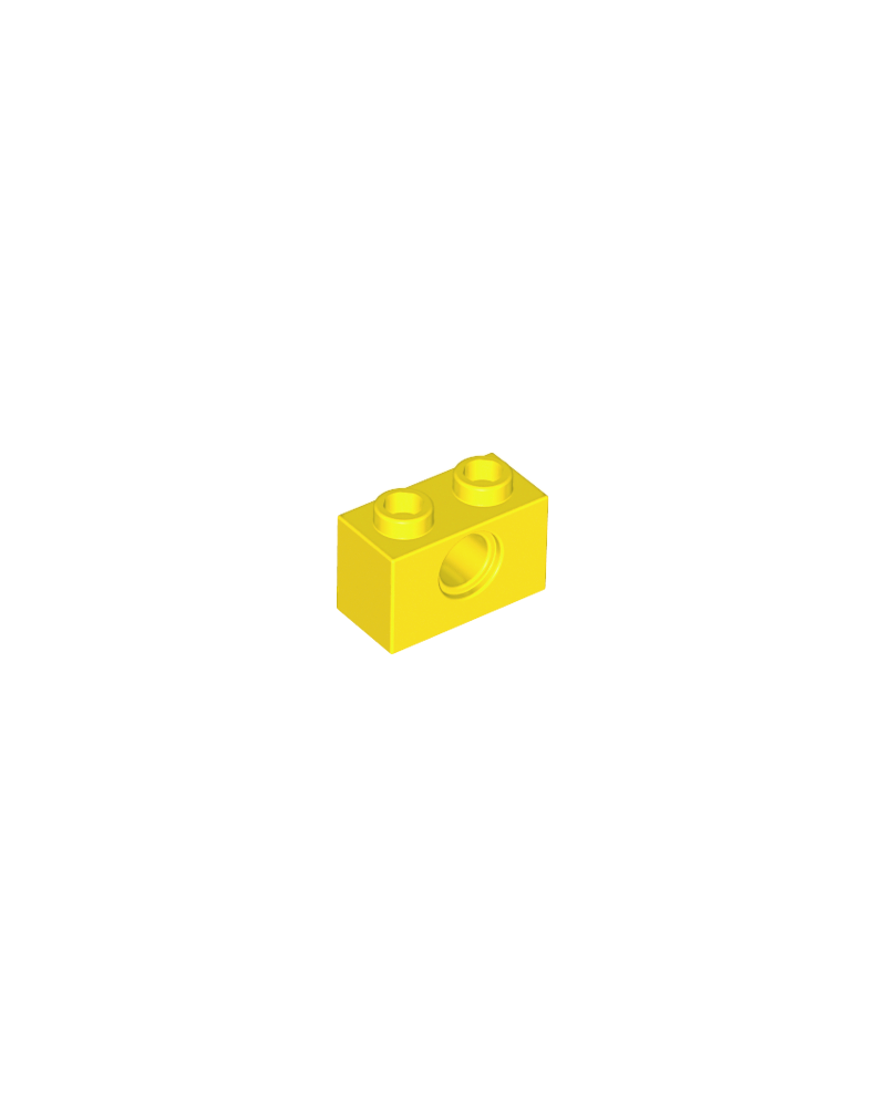 LEGO® technic 1x2 3700 avec trou jaune