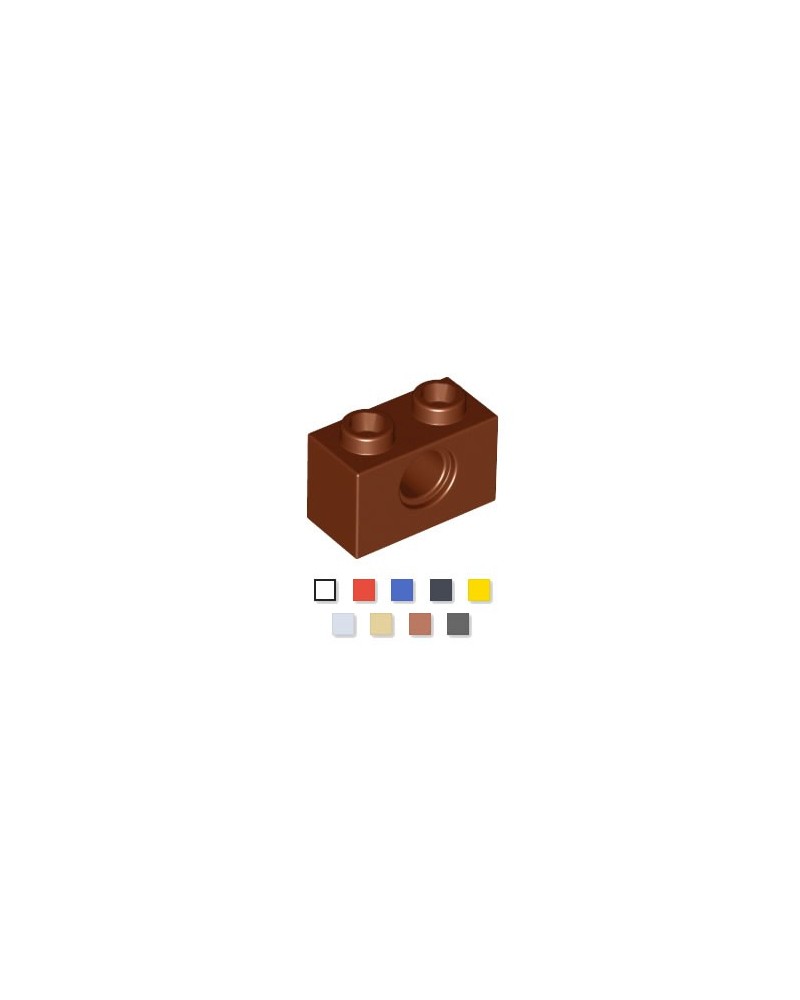 LEGO® technic 1x2 3700 avec trou marron