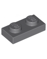 LEGO® Plaque plate 1x2 gris