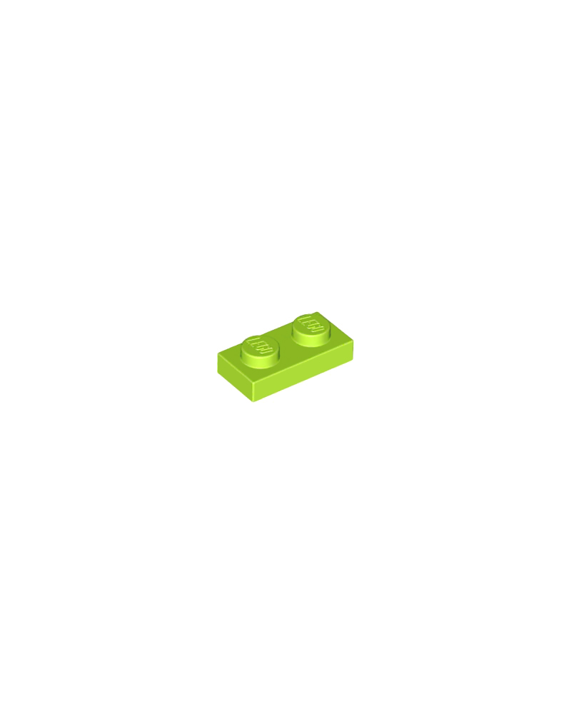 LEGO® Plaat plate 1x2 lime groen