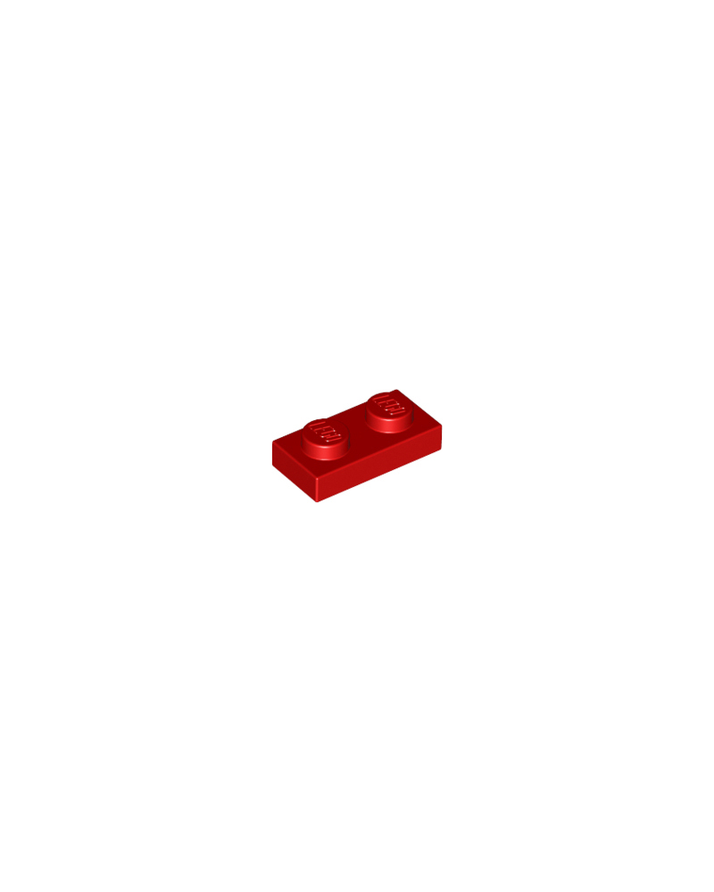 LEGO® Plaat plate 1x2 rood