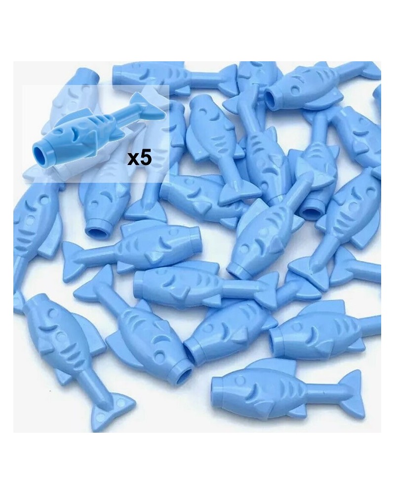 LEGO® vissen blauw x5 eten voor Piraten