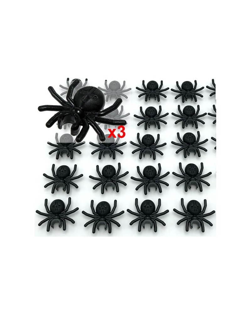 3 insectos araña negra LEGO® para Halloween