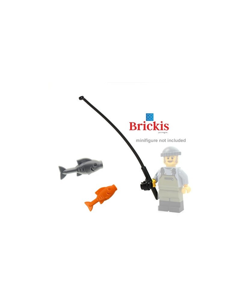 Caña de pescar LEGO® + 2 peces