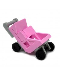 LEGO Minifigur Kinderwagen mit Baby Mutter und Einkaufskorb NEU