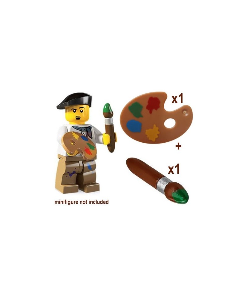 Lego Pinsel mit Palette Neu Paint Brush and Palette New 
