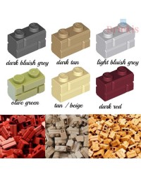 Dunkelrot Hellgrau Verschiedene Pakete 98283 Beige LEGO® Mauersteine 1x2 