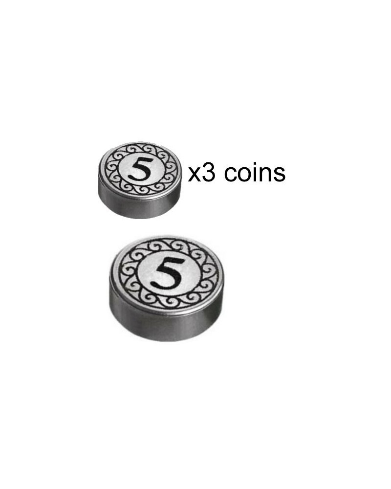 LEGO® 3x Zilveren munten 5 Dollar geld