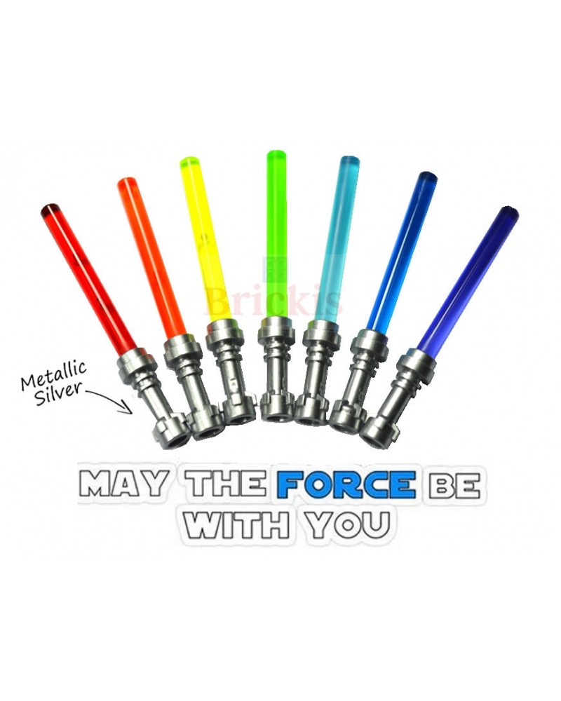 Blue For Star Wars Mini Figures 10x Lego Laser Sword Black Handle in Yellow 