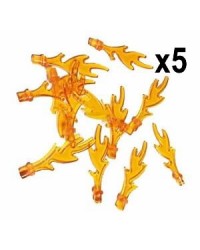 LEGO® 5X FLAMES 3 cm trans orange 6126b
