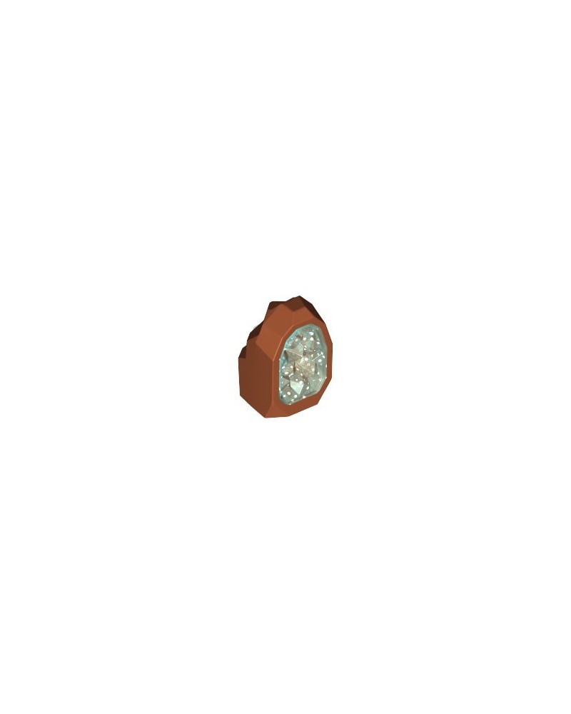 LEGO® JEWEL Dark ORANGE Rock Trans BLEU CLAIR Crystal 49656pb03