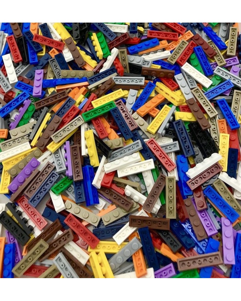 20x plates LEGO® 1x4 couleurs différentes
