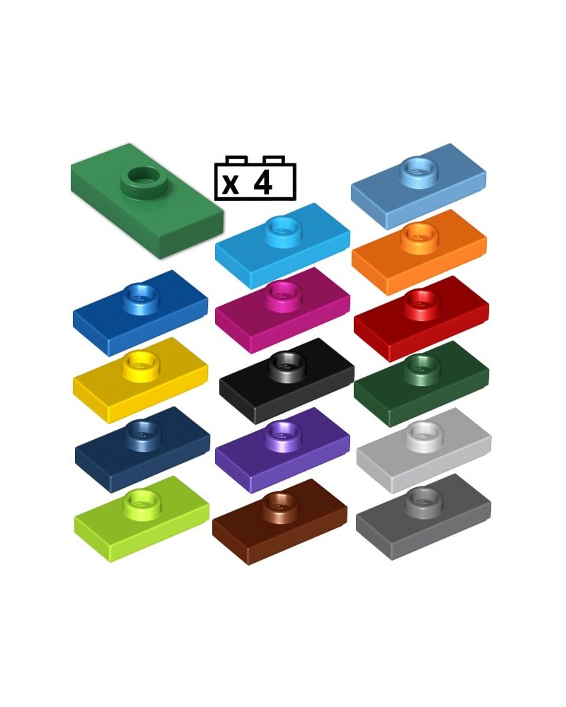 LEGO 15573 Plate Modified 1 x 2 with 1 Stud with GrooveVarious Colours