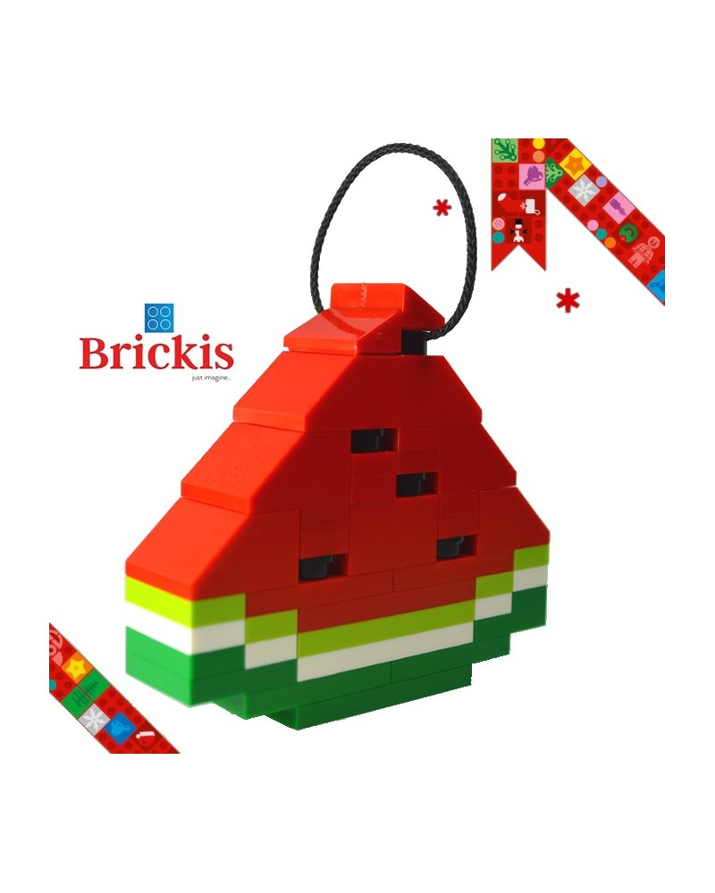 LEGO® Ornament Wassermelone für Weihnachten oder Tischdekoration