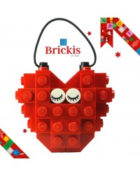 LEGO® ornament hart voor kerst of tafeldecoratie