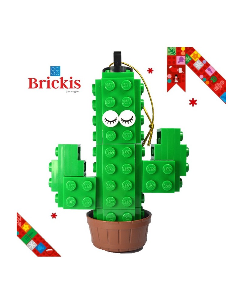 Ornement LEGO® cactus pour Noël ou décoration de table