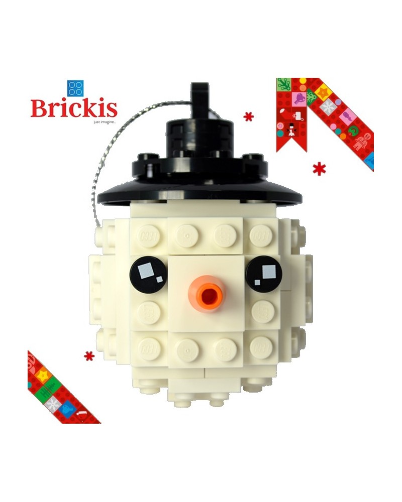 LEGO® ornament sneeuwman voor kerst of tafeldecoratie