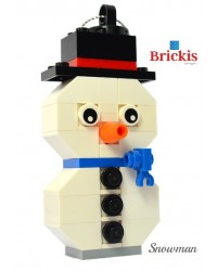 Sneeuwman LEGO® ornament voor kerst of tafeldecoratie