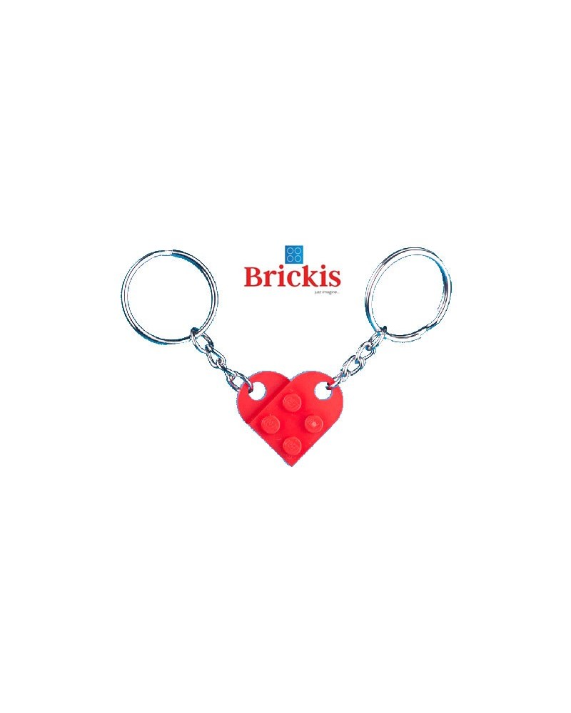 LEGO® porte clef COEUR double 1 pour elle 1 pour lui LEGO® porte clef COEUR double 1 pour elle 1 pour lui