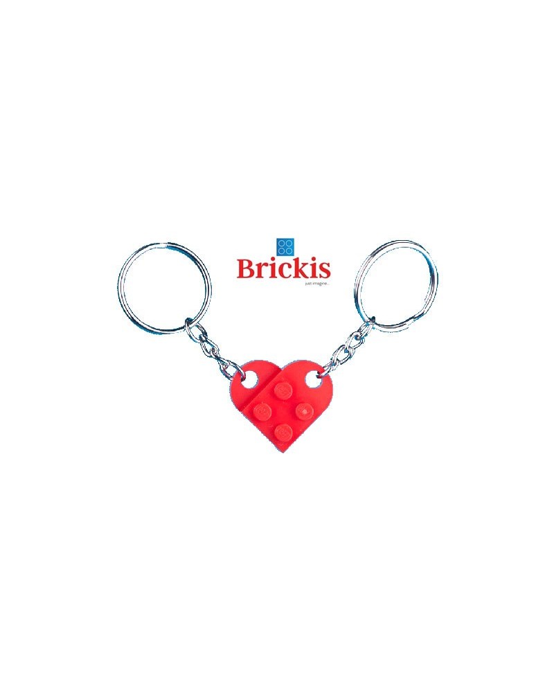 LEGO® porte clef COEUR double 1 pour elle 1 pour lui