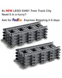 LEGO® 8x Recht spoor TREIN Rail Railway City - 53401 6037688