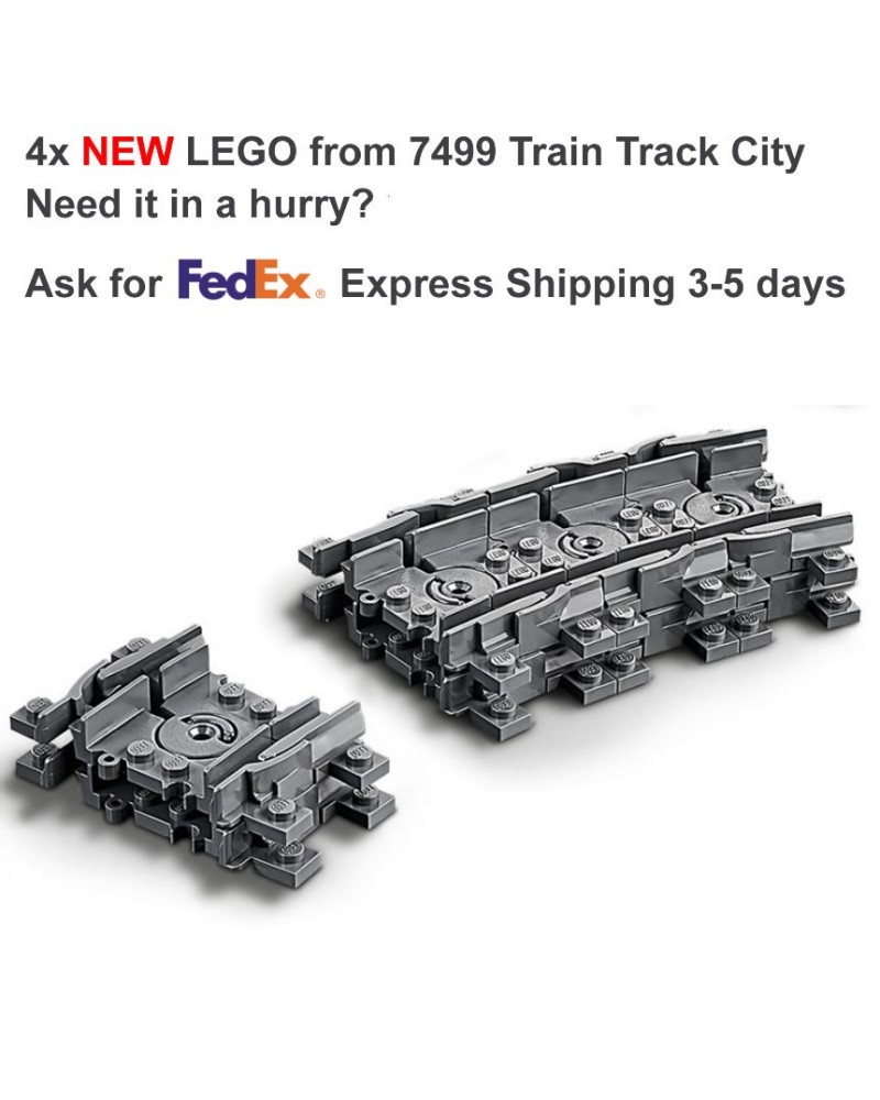 Genuino LEGO® 4x Tren Riel flexible Ferrocarril City- 64022 7499