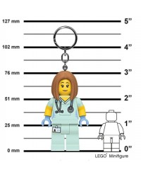 LEGO® Schlüsselanhänger große Minifigur 7,6 cm Ärzt  Krankenschwester helles LED-Licht in beiden Füßen