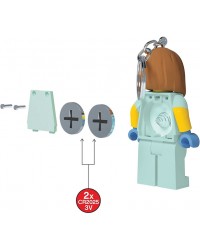 LEGO® Keychain tall minifigure 7,6 cm - 3 inch for Paramedics doctors nurses bright LED light in both feet