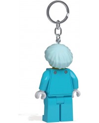 Llavero LEGO® con minifigura alta de 7,6 cm para médicos y enfermeras, luz LED brillante en ambos pies