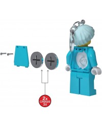 LEGO® Keychain tall minifigure 7,6 cm - 3 inch Surgeon doctor nurse bright LED light in both feet