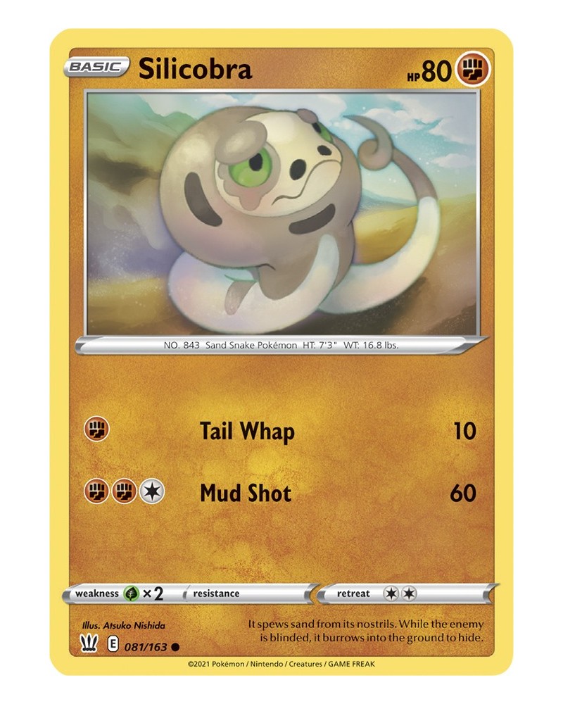 Pokémon trading card / kaart Silicobra 081/163 S&S Battle Styles