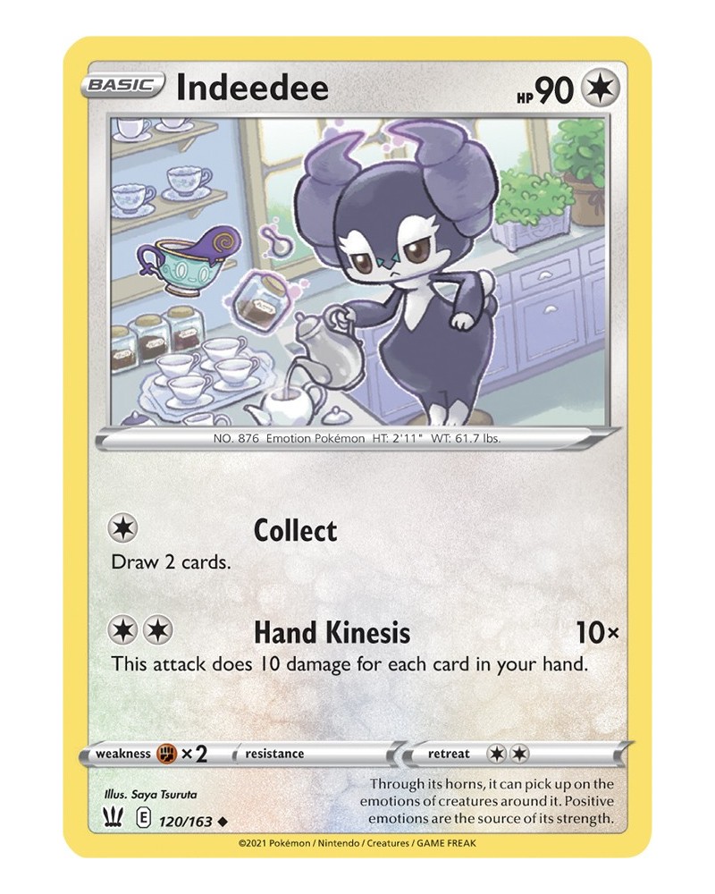 Pokémon trading card / kaart Indeedee 120/163 S&S Battle Styles OFFICIAL