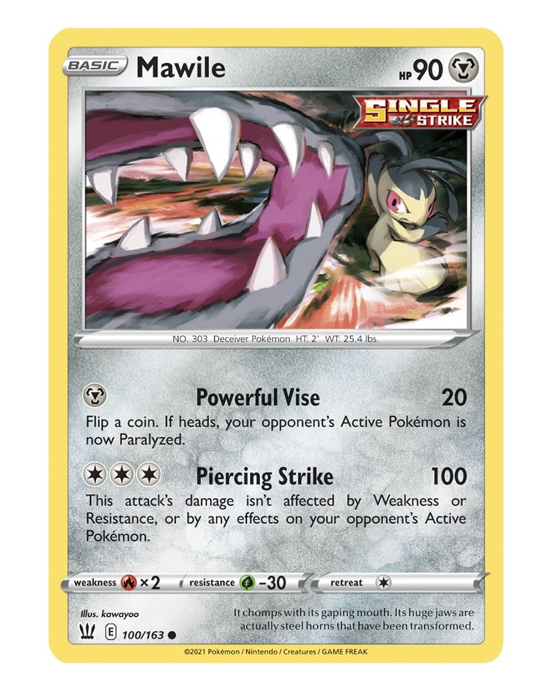 Pokémon trading card / kaart Mawile 100/163 S&S Battle Styles OFFICIAL
