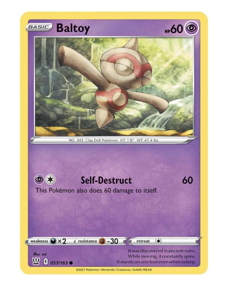 Pokémon trading card Baltoj 057/163 S&S Battle Styles OFFICIAL