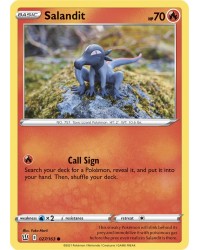 Pokémon trading card / carte Salandit 027/163 Sword & Shield 5 Battle Styles