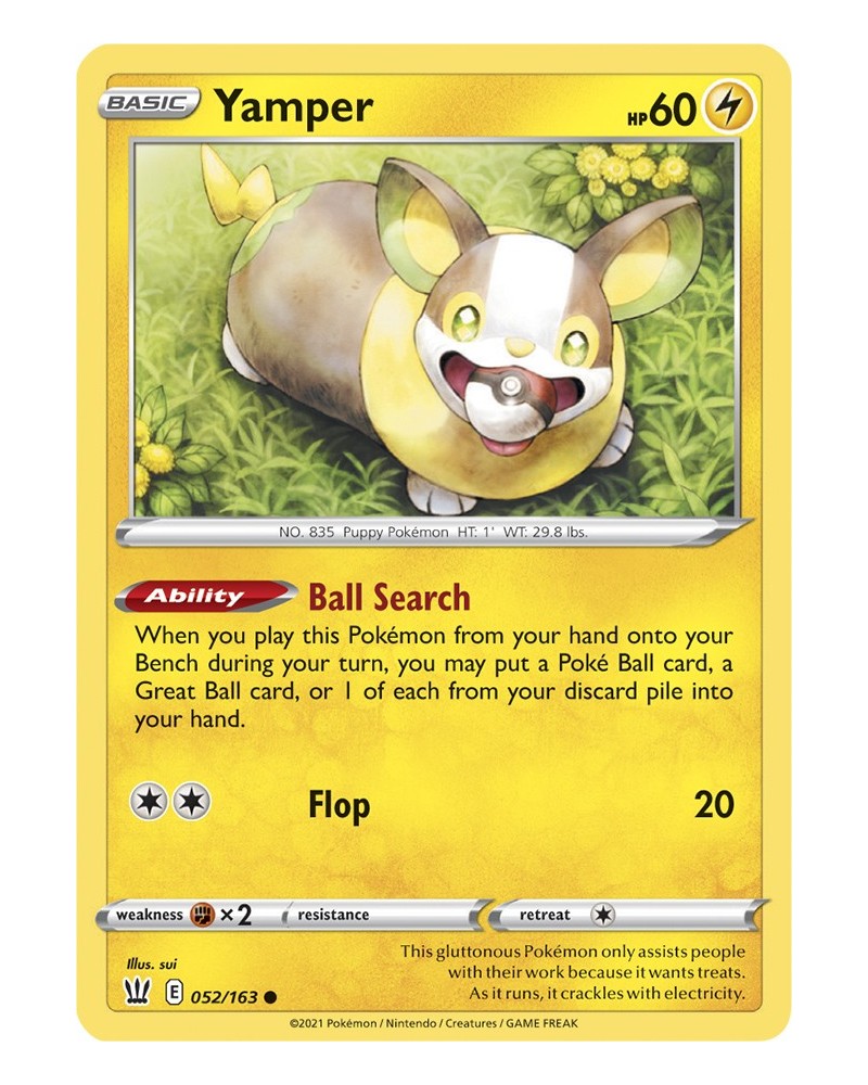 Pokémon trading card  Karte Yamper 052/163 Sword & Shield 5 Battle Styles