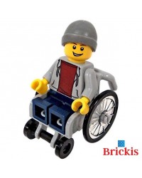 Minifigura LEGO® de niño o niña + silla de ruedas